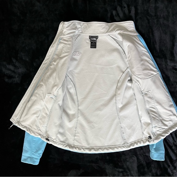 The North Face TNF Apex Jacket in Aqua Blue Sz Small - Picture 6 of 9